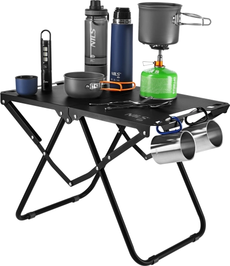 Sammenklappeligt campingbord NILS Camp NC3310 sort