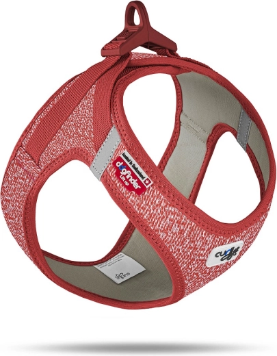 Curli hundesele med merinould og spænde, rød, størrelse L (8–13 kg)