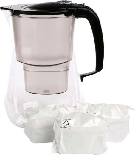 Filterkande Onyx 4,2 l sort + 3× magnesium-filterpatron