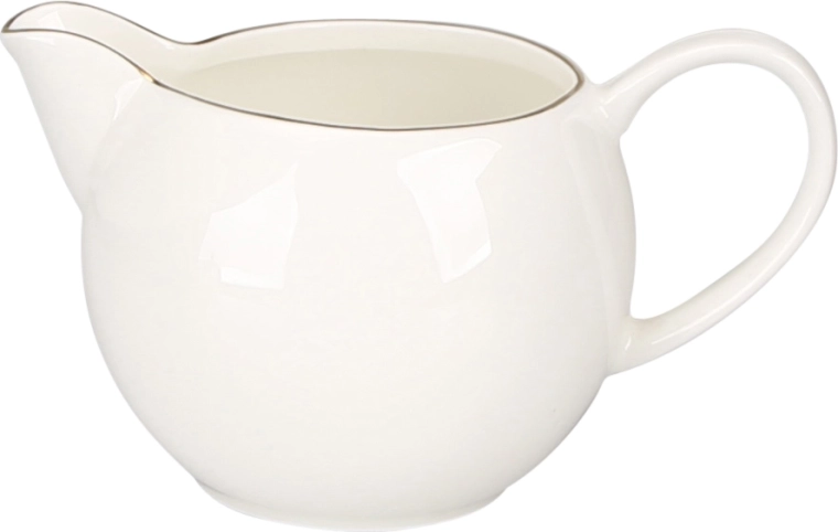 Bella gylden linje porcelænskande til mælk 380 ml cremefarvet