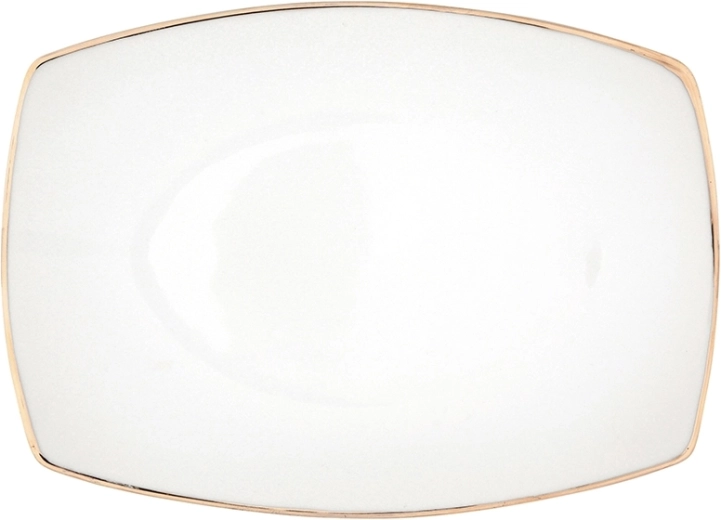 MariaPaula Moderna firkantet serveringstallerken med guldkant 24 cm