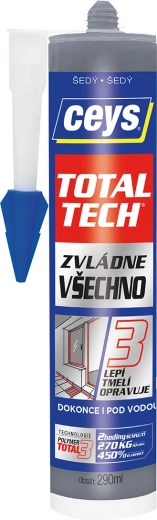 Universallim og fugemasse 290 ml grå CEYS TOTAL TECH
