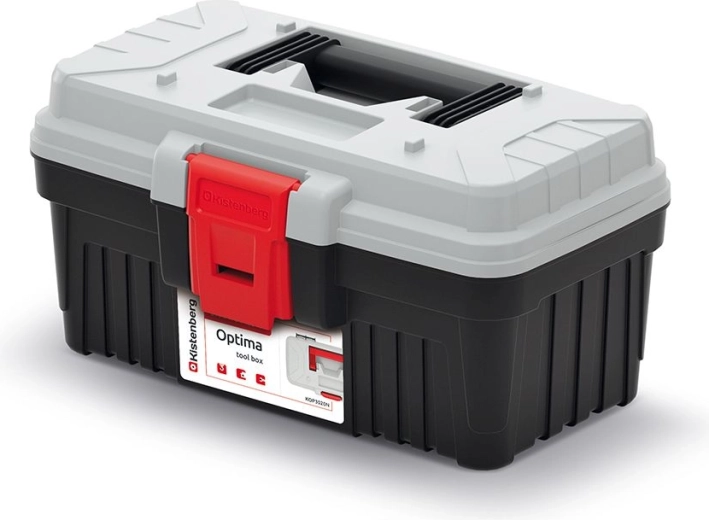 Værktøjskasse Optima uden ruminddeling 296 × 178 × 153 mm – grå