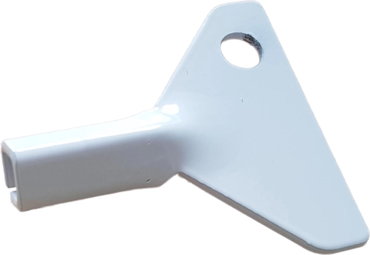 Reserve-nøgle til dobbelt skorstenslåge 160 × 320 mm, hvid