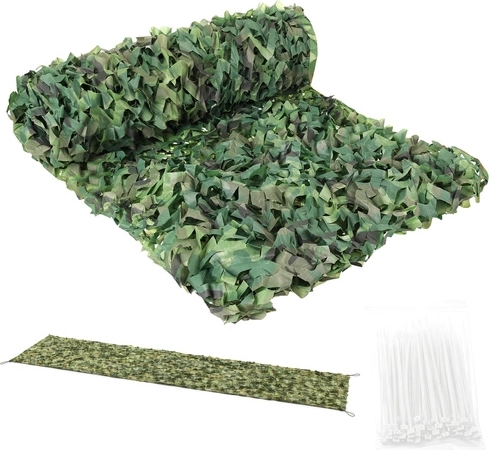 Camouflagenet 2 × 5 m GARDLOV Woodland med 100 strips