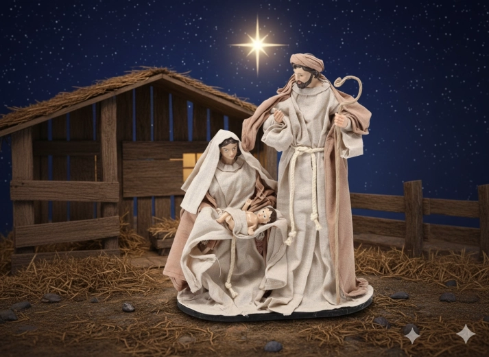 Julefigur Den Hellige Familie 41 cm