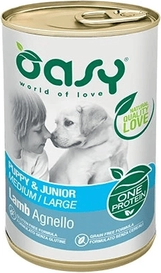 Oasy One Protein Puppy & Junior Medium/Large lam 400 g