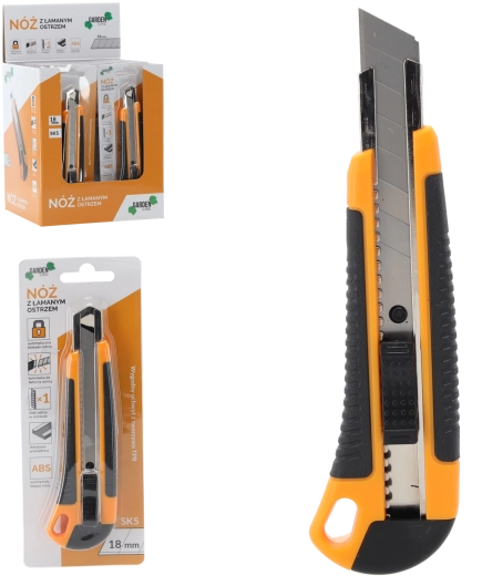 Skællekniv med bræk-af-klinge 18 mm