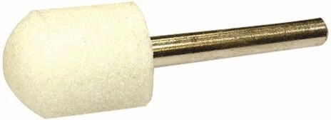 Cylindrisk, afrundet slibestift 12 × 16 mm med 3 mm skaft, korn 16
