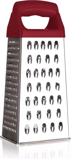 Pyramideformet rivejern i rustfrit stål 21 cm med plasthåndtag CULINARIA Bordeaux