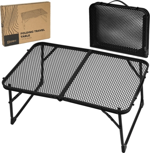 Sammenklappeligt campingbord Flip lavt 60 sort
