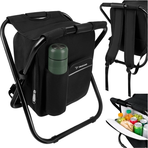 Sammenklappelig kølerygsæk med stol TRIZAND 3-i-1, bæreevne 150 kg