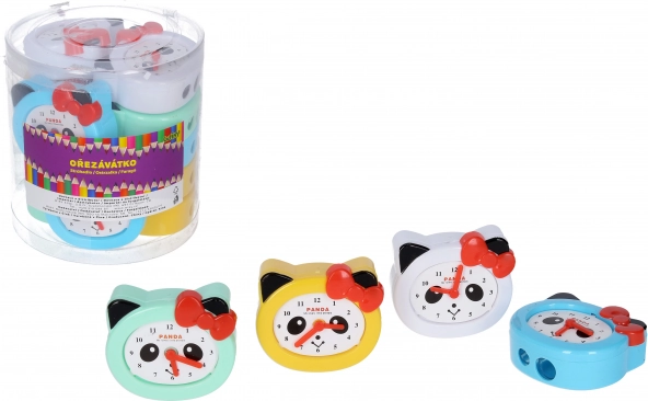 Dobbelt blyantspidser med beholder – Panda-ur