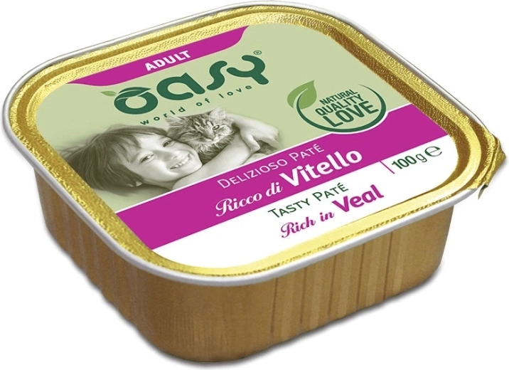 Oasy Tasty Pate Adult paté med kalvekød, 100 g