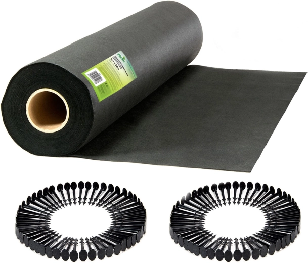 Have-agrotexil 1 × 50 m sort + 50 jordspyd Plonos