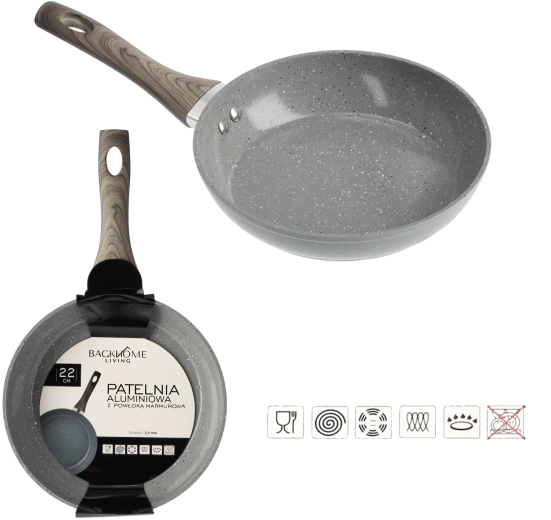 Aluminiumpande med marmorbelægning 22 cm