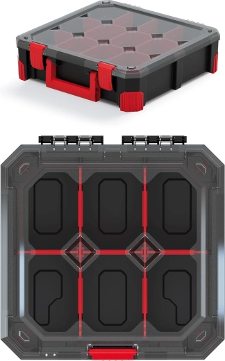 Titan-organizer med 6 rum, transparent låg