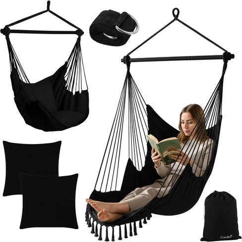 Hængende hængestol 210 cm sort Gardlov