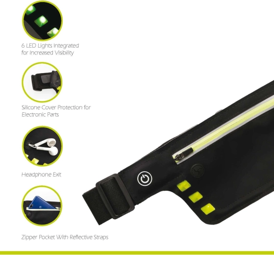Wheel-Bee løbebælte Night Runner med LED-belysning