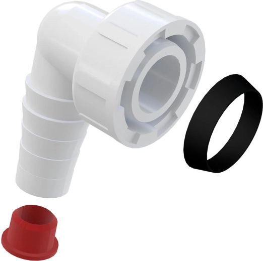 Albue komplet G1" til tilslutning af vaskemaskine/opvaskemaskine til vandlås (17–23 mm)