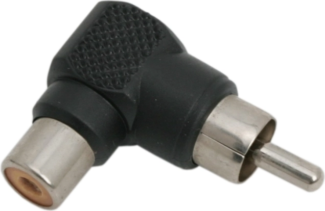 RCA-vinkeladapter 90° sort