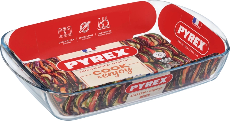 Glasbagefad PYREX 4,9 l 40 × 27 × 7 cm