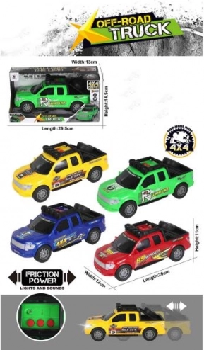 Bil med lyd og lys, rød