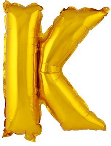 TORO folieballon bogstav K 30 cm guld