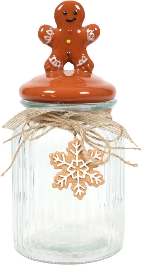 Glaskrukke til småkager Gingerbread 11,4 × 21,5 cm