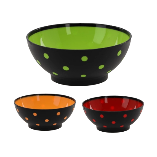 Plastskål Spotty 0,75 l med prikker