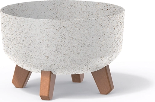 Blomsterpotte Gracia Low Eco Wood 23,5 cm – hvid