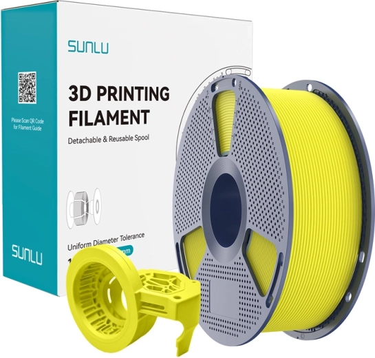 højhastigheds mat filament SUNLU PETG – gul