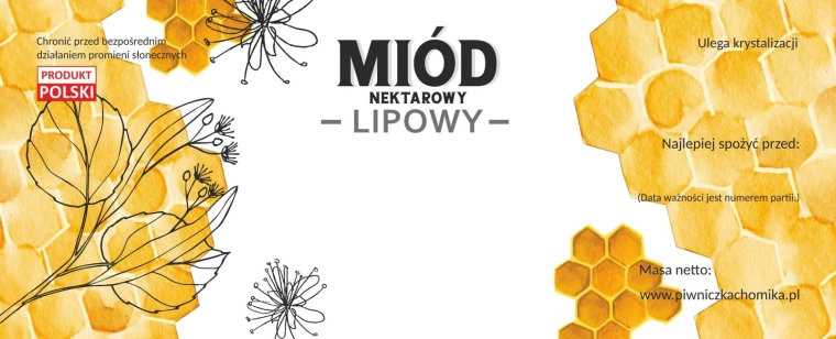 Sæt etiketter til lindeblomsthonning 154 × 60 mm, 100 stk.