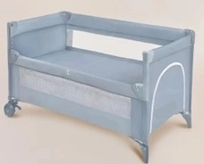 Rejseseng til børn Doro, grå, kan stilles ved siden af sengen