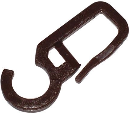 Store gennemsigtige gardinkroge i plast (100 stk.)