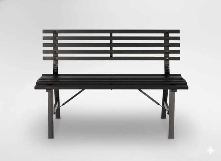 Metalhavebænk 110 × 55 × 76 cm – sort