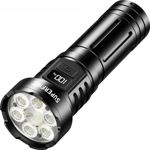 Superfire L24 genopladelig LED-lommelygte med USB-C