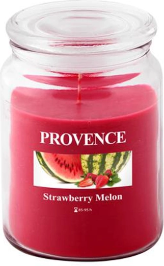 Duftlys i glas PROVENCE jordbær og melon 95 timer