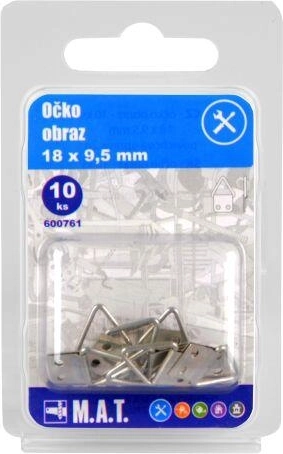 Billedøje 18 × 9,5 mm, galvaniseret (10 stk)