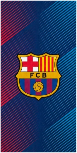 FC Barcelona-badehåndklæde i bomuld med striber