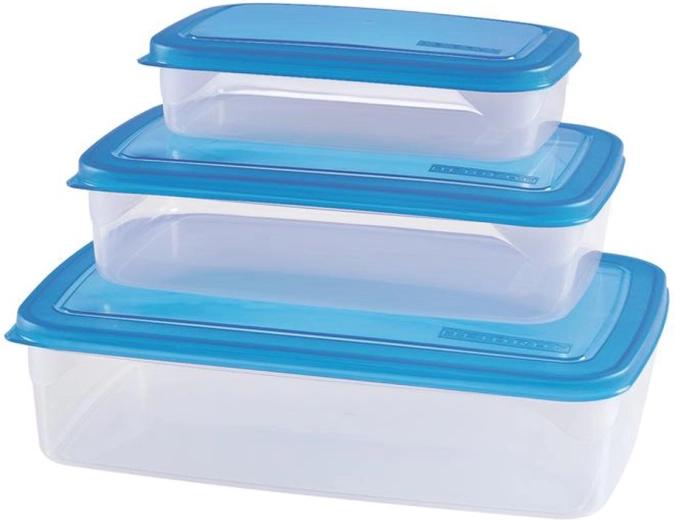Heidrun plastbeholdere til mad 3 stk. mix af farver