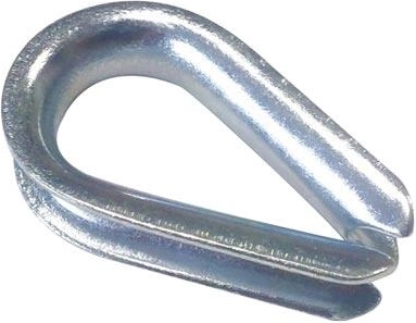Kause for stålwire 6 mm – hjerteform, 10 stk