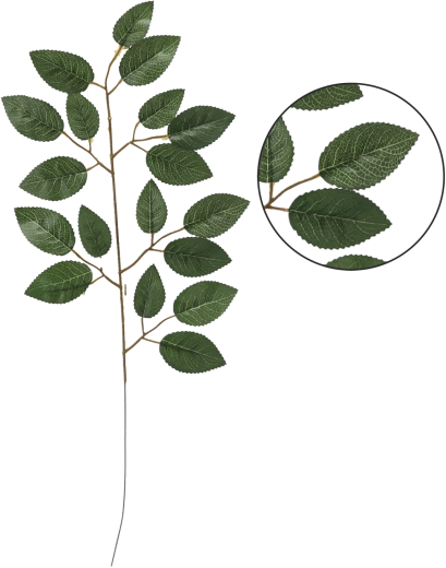 Kunstig rosenbladgren 58 × 26 cm, grøn (pakke med 12 stk.)