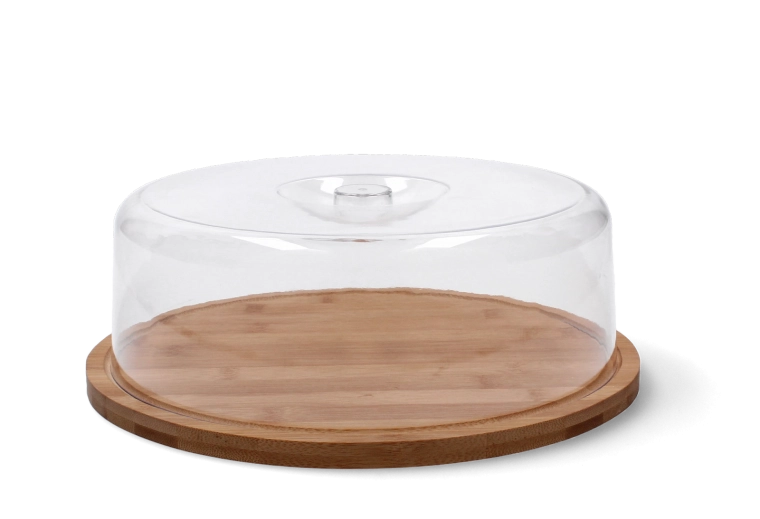 Rundt fad med låg 28 × 9,5 cm - 1 stk.