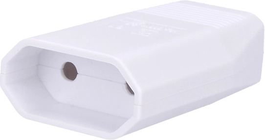 Solight fladt stik type C euro 2,5 A hvid