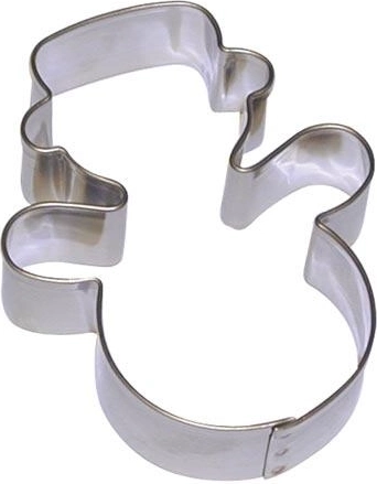 Rustfrit stål udstiksform til småkager Snemand, sæt 10 stk.