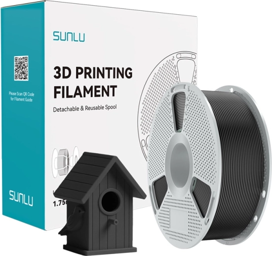 Sunlu ASA filament til 3D-printer sort 1,75 mm