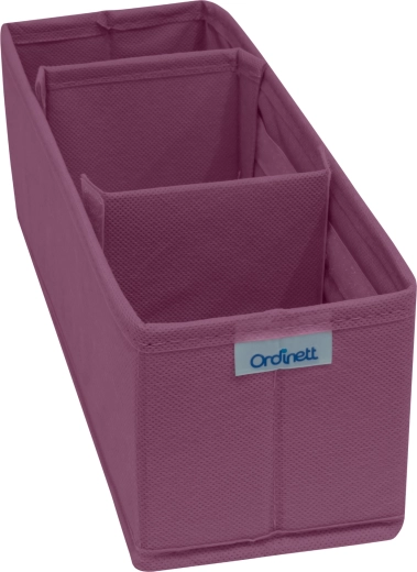 Rosa tekstilorganizer til skuffe BLOSSOM 30,5 × 15,5 × 10 cm