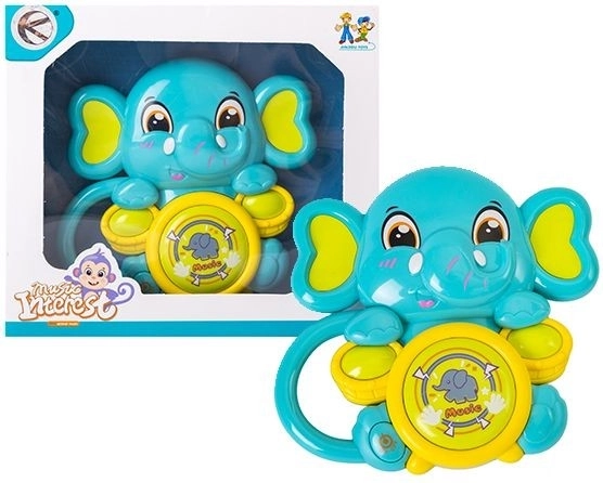 Spillende elefant blå - 1 stk.