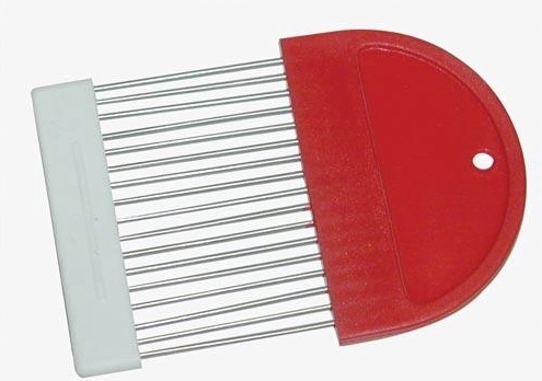 Holder til skæring af løg 11 × 7,5 cm, plast og metal